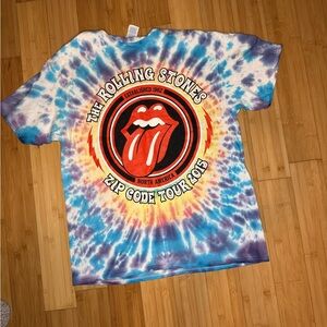 the Rolling Stones Tie-Dye zip code tour 2015 T-Shirt